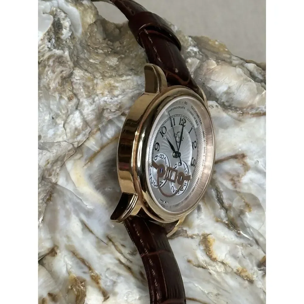 GV2 Gevril Montreux 8103 Swiss Chronograph Rose Gold Ltd Ed #058/500 Men Watch